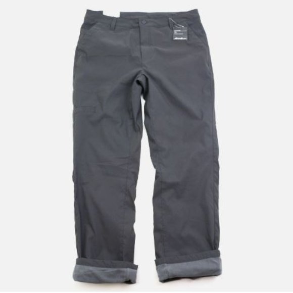 Eddie Bauer W36 L32 Fleece Lined Tech Men's Pants Water ResistantUPF 50+ New